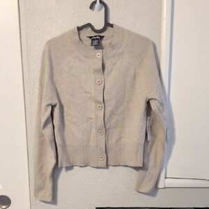 Justify Neutral Cream Button-Front Cardigan